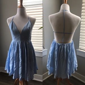 light blue cocktail dress from revolve never worn